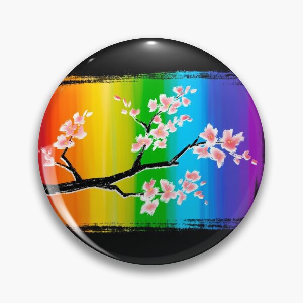 Item preview, Sakura rainbow black background  designed and sold by RoseNightshade.