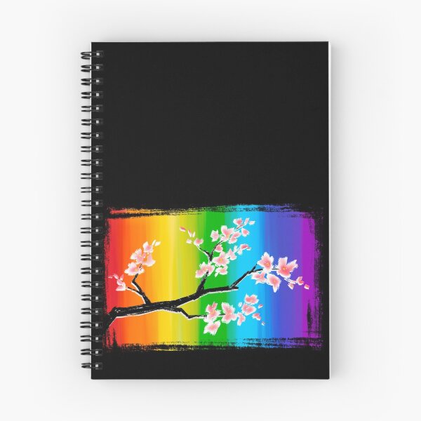 Item preview, Sakura rainbow black background  designed and sold by RoseNightshade.