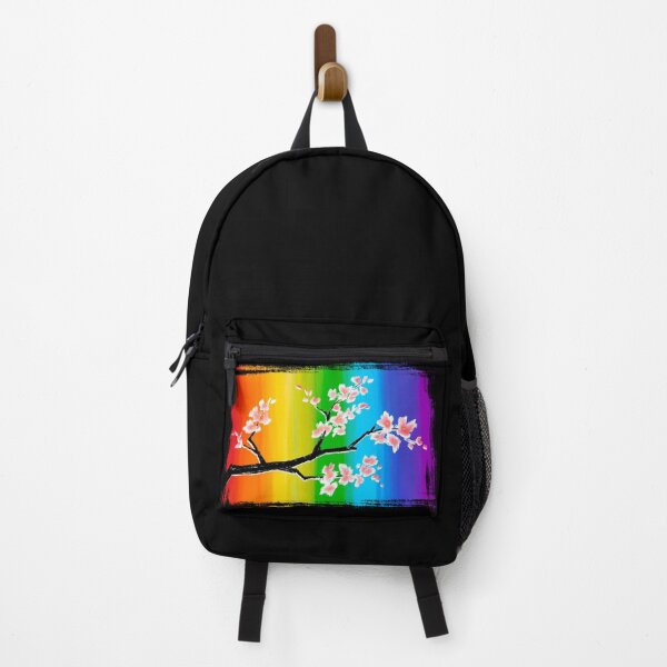 Item preview, Sakura rainbow black background designed and sold by RoseNightshade.