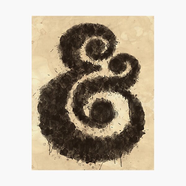 Ink Ampersand Photographic Print
