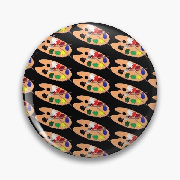 Item preview, Artist Paint Palette Pattern (Black Background) designed and sold by ArtByLM.