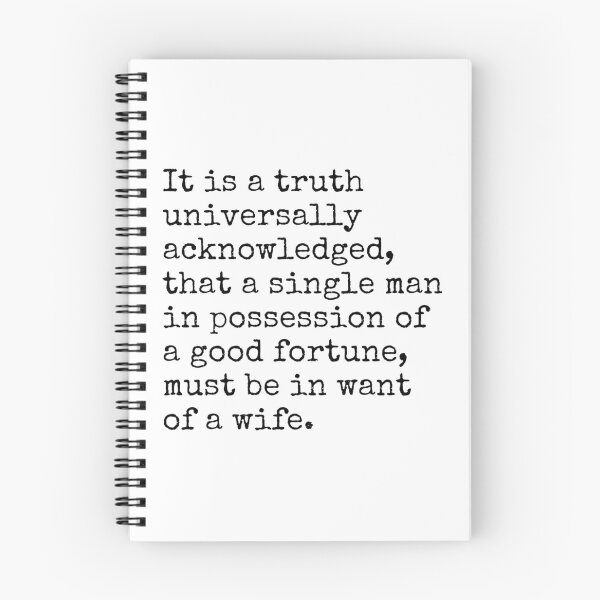 Item preview, Pride and Prejudice quote - it is a truth universally acknowledged... designed and sold by introvertcafe.