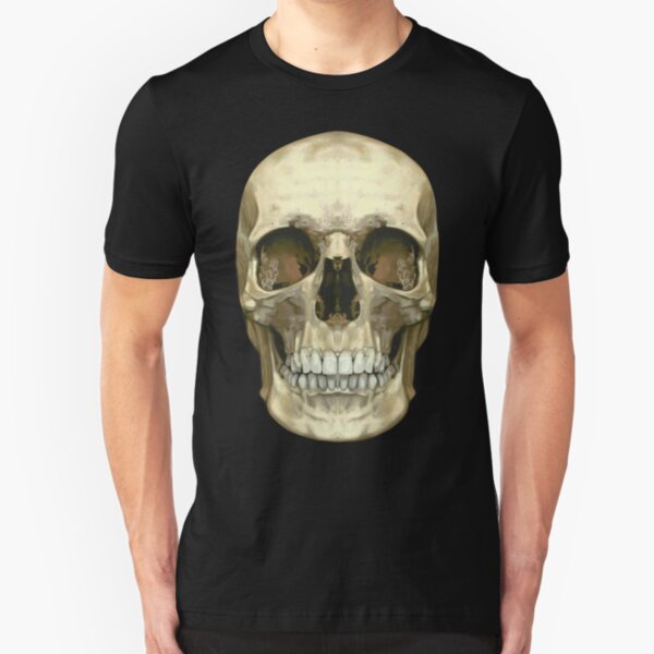 Bonehead! It's creepy, inside your face. Slim Fit T-Shirt
