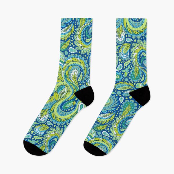 Item preview, Paisley Pattern in Blue, Green & Turquoise designed and sold by somecallmebeth.