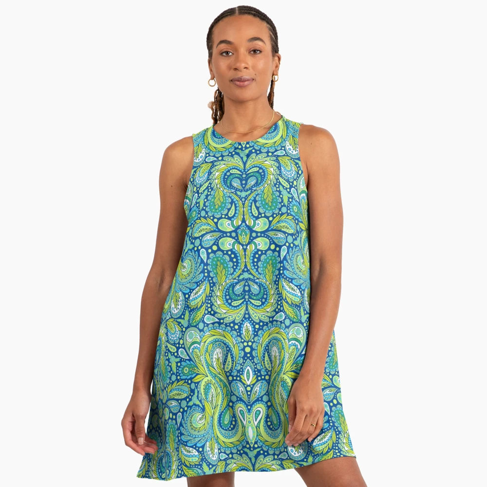 blue pattern dress Pretty Blue Multi Floral Tiered Maxi - Dresses