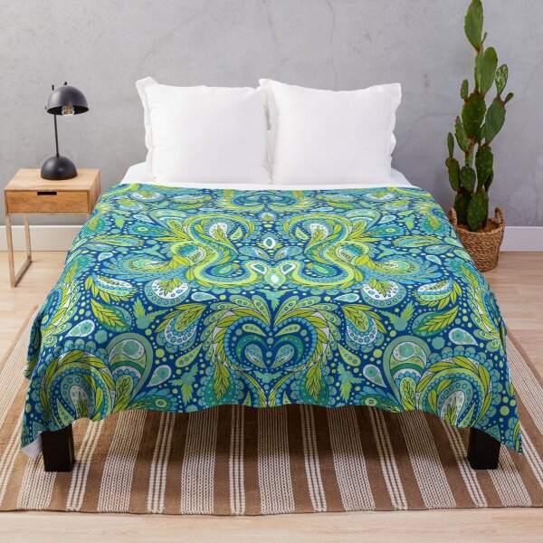 Item preview, Paisley Pattern in Blue, Green & Turquoise designed and sold by somecallmebeth.
