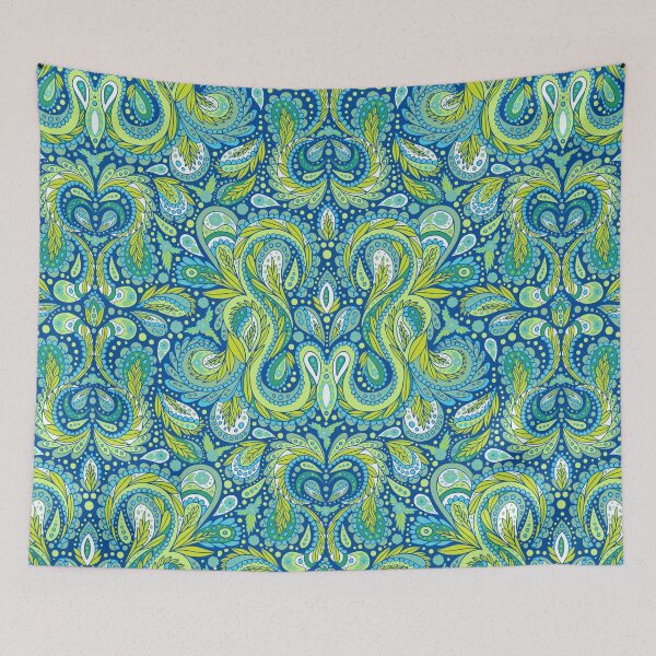 Item preview, Paisley Pattern in Blue, Green & Turquoise designed and sold by somecallmebeth.
