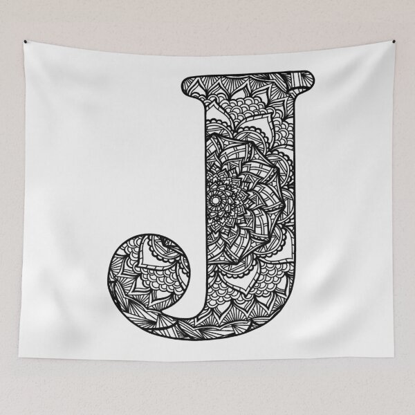Item preview, Mandala Letter J designed and sold by lizashev.