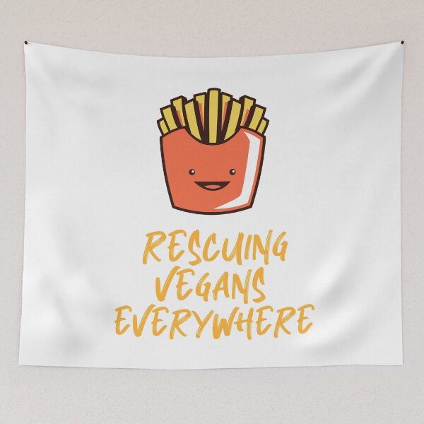 Item preview, Rescuing Vegans Everywhere with Fries designed and sold by Sweevy Swag.