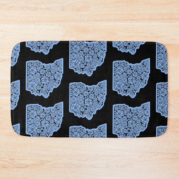 Item preview, Blue Roses Flower State of Ohio buckeye with black background designed and sold by Ella's  Doodles And Designs.