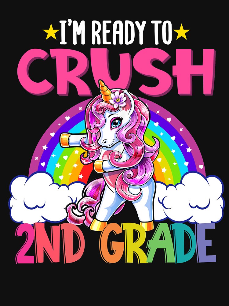 "I'm Ready To Crush 2nd Grade Back To School Unicorn Flossing Second