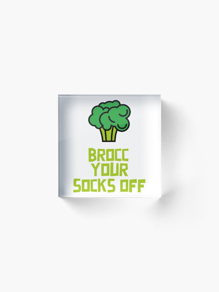 Alternate view of Brocc Your Socks Off Acrylic Block