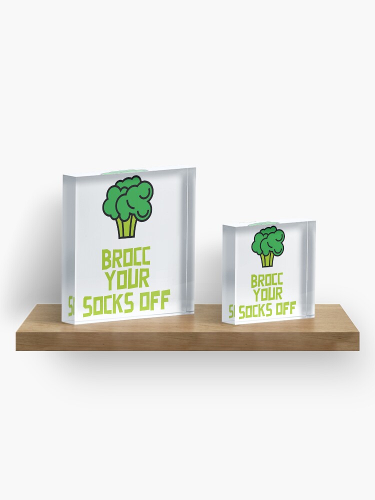 Alternate view of Brocc Your Socks Off Acrylic Block