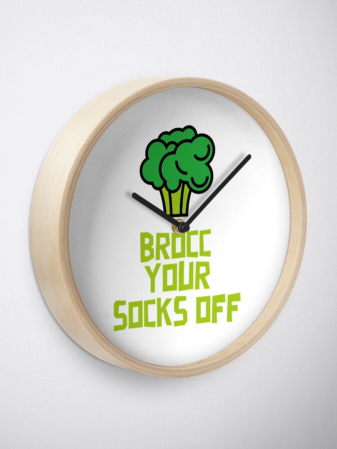Alternate view of Brocc Your Socks Off Clock