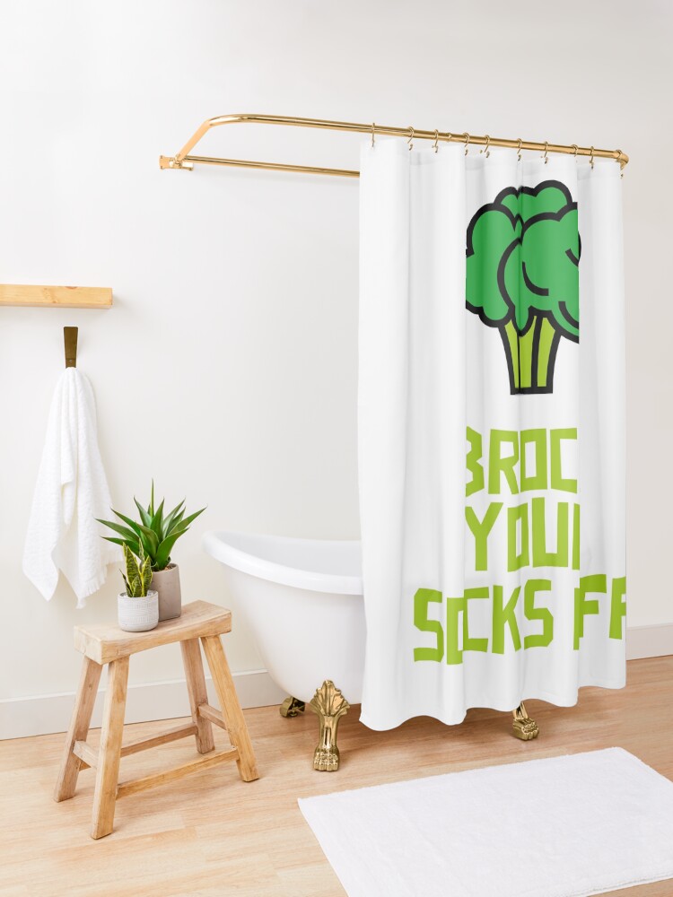 Alternate view of Brocc Your Socks Off Shower Curtain