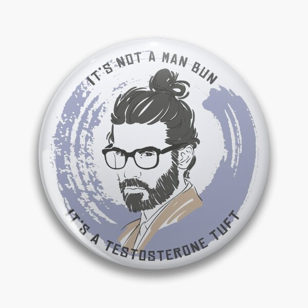 Item preview, It's Not a Man Bun, It's a Testosterone Tuft (Blue) designed and sold by LeKrome.