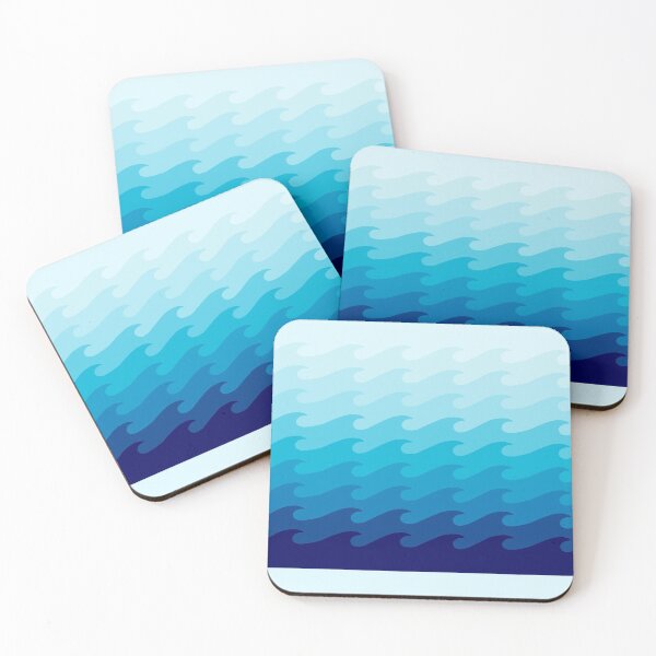 Item preview, Shades of blue wave Pattern designed and sold by enriquepma.
