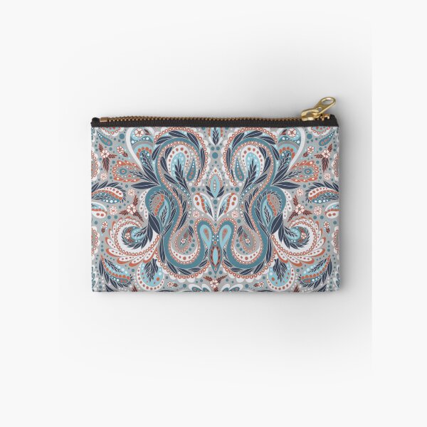 Item preview, Paisley Pattern in Turquoise, Gray, and Orange designed and sold by somecallmebeth.