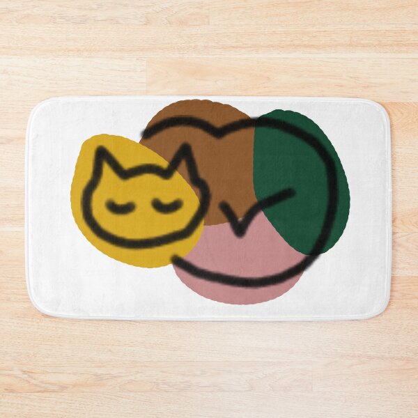 Item preview, minimalist cat doodle with color designed and sold by Nicole  Desmond.