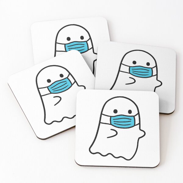 Item preview, Halloween 2020 - Cute Spoopy Ghost wearing Mask - Social Distancing in Quarantine designed and sold by noryushi.