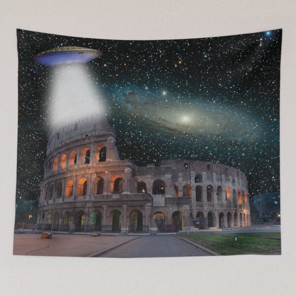 Item preview, Colosseum Rome Italy Meets Space and UFO designed and sold by idovedesign.