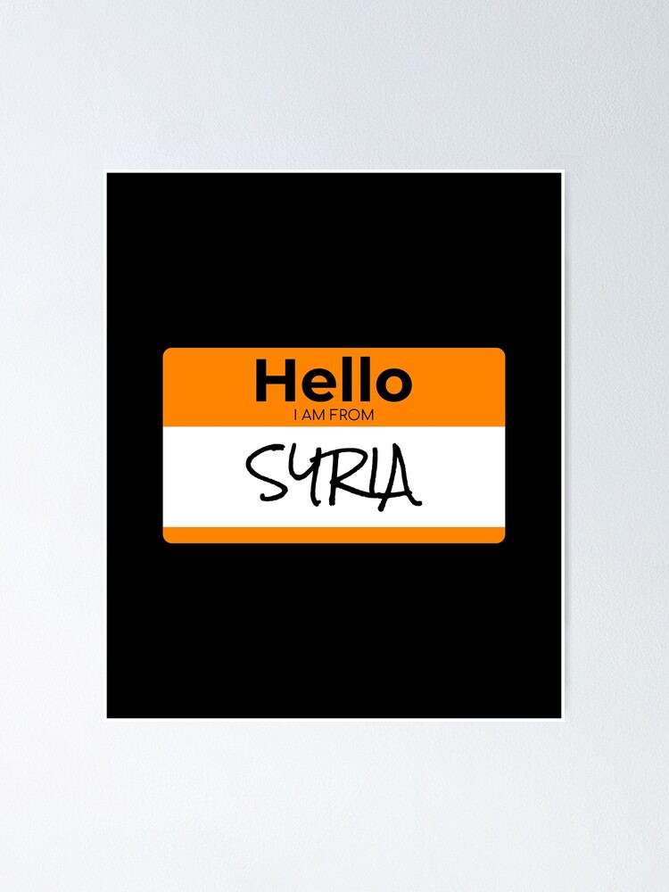 Póster «Hola soy de siria elegante diseño» de ArabCorner | Redbubble