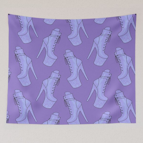 Item preview, Pastel Purple & Glitter Pleaser Shoe Pattern designed and sold by mossferns.