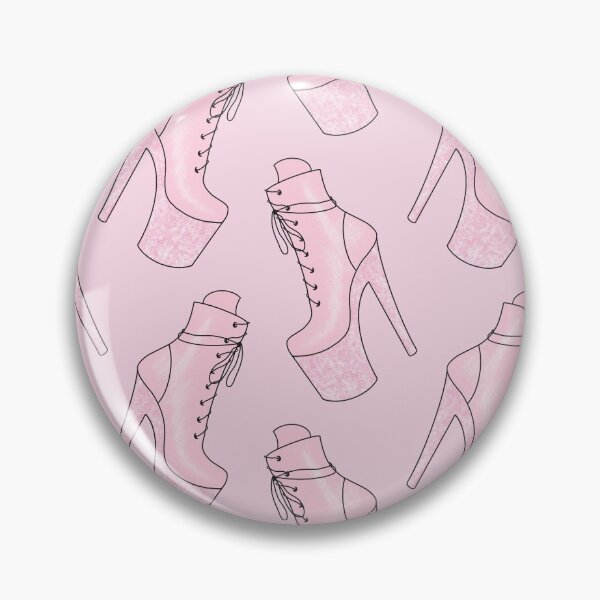 Item preview, Pastel Pink & Glitter Pleaser Shoe Pattern designed and sold by mossferns.