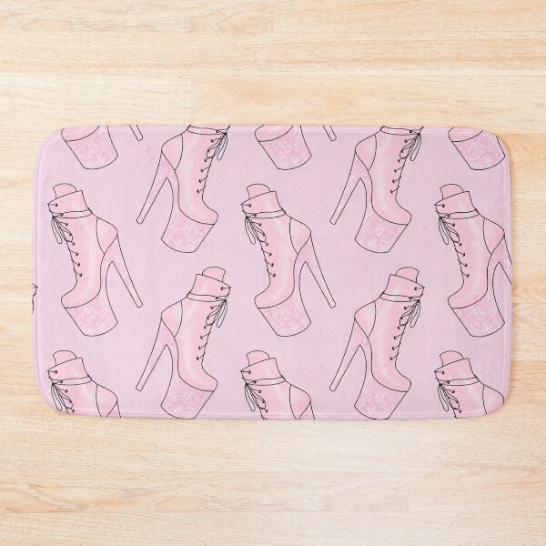 Item preview, Pastel Pink & Glitter Pleaser Shoe Pattern designed and sold by mossferns.