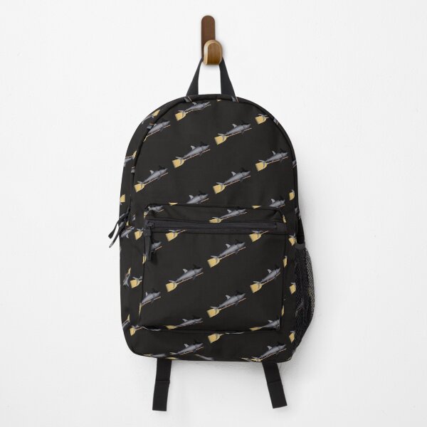 Halloween Shark Witch Hat Broom Backpack