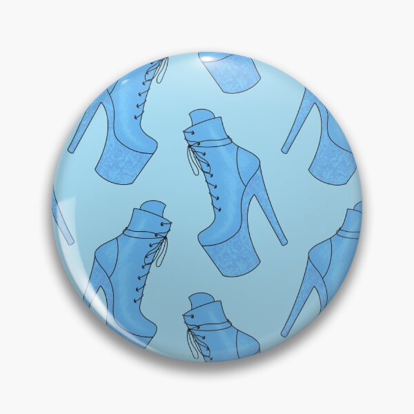Item preview, Pastel Blue & Glitter Pleaser Shoe Pattern designed and sold by mossferns.