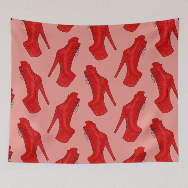 Item preview, Red & Glitter Pleaser Shoe Pattern designed and sold by mossferns.