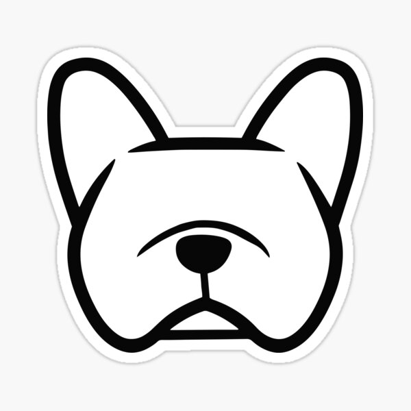 Download French Bulldog Silhouette Stickers Redbubble