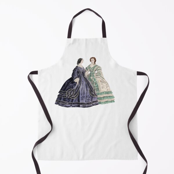 Item preview, Two women wearing 19th century crinoline dresses designed and sold by Fashion through the ages.