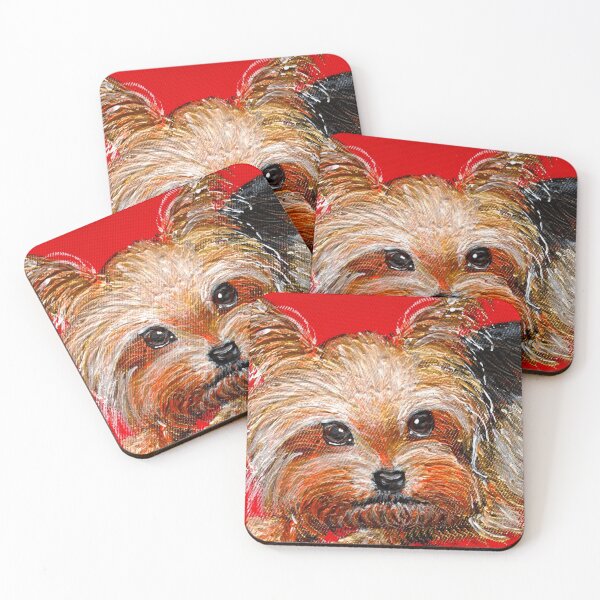 Item preview, DOG: Yorkshire Terrior Yorkie *Diamond in the Ruff*~Pop Art~Original Painting~LilyKoArt designed and sold by Spinning Plates 360.