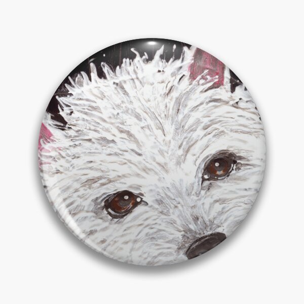 Item preview, DOG: Westminister Terrior Westie *Diamond in the Ruff*~Pop Art~Original Painting~LilyKoArt designed and sold by Spinning Plates 360.