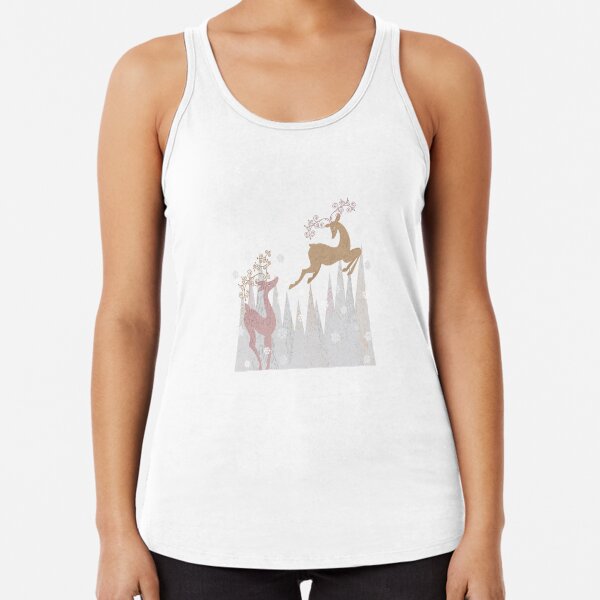 Christmas Deer Racerback Tank Top