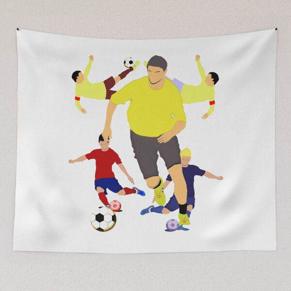 Artikelvorschau, Coole Fußballspieler-Illustration in Aktion entworfen und verkauft von vineeth.