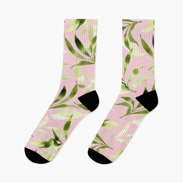 Item preview, Green leaves botanical watercolor designed and sold by heartofanna.