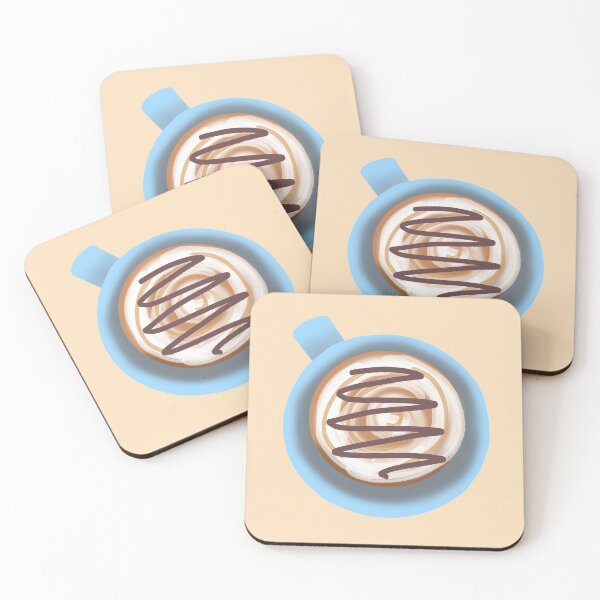 Item preview, Cup of Coffee Latte with Cream and Choco Syrup designed and sold by fluffeeair.