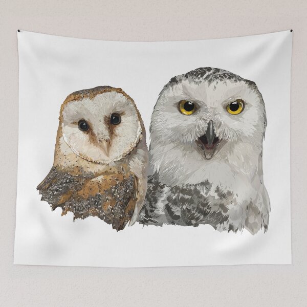 Item preview, Snowy Owl and Barn Owl designed and sold by obscurite.