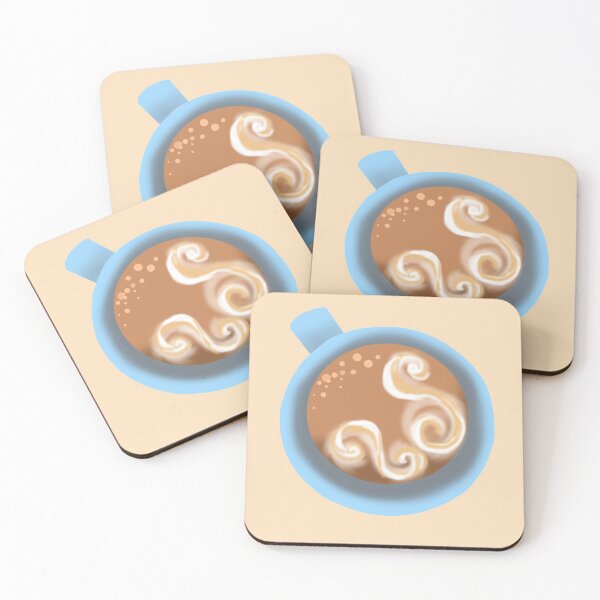 Item preview, Copy of Cup of Coffee Latte with Cream and Choco Syrup designed and sold by fluffeeair.