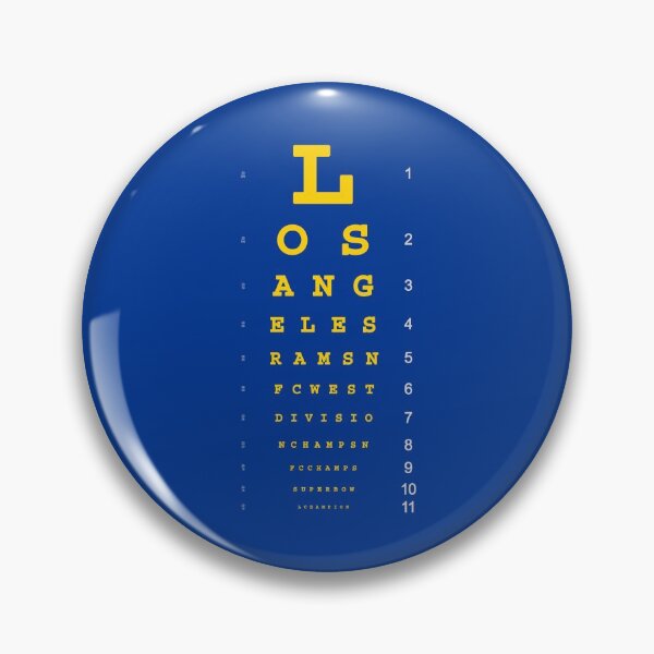 Item preview, Rams Champs Eye Chart - Sol in Royal designed and sold by Ramheart.