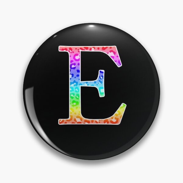 Item preview, The Letter Epsilon - Monogram in Rainbow Leopard Print designed and sold by Bumblefuzzies.