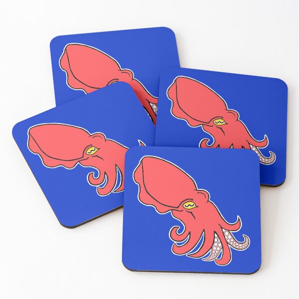 Item preview, Red Cuttlefish with outline designed and sold by jentiger.