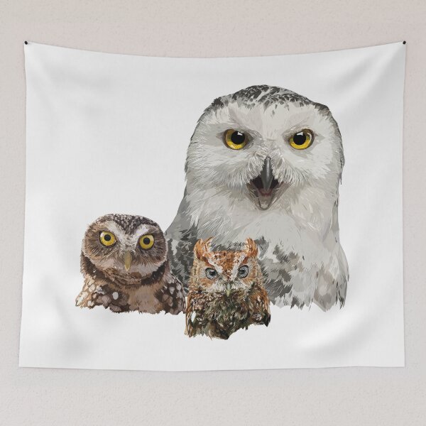 Item preview, Snowy Owl, Owl and Little Owl designed and sold by obscurite.