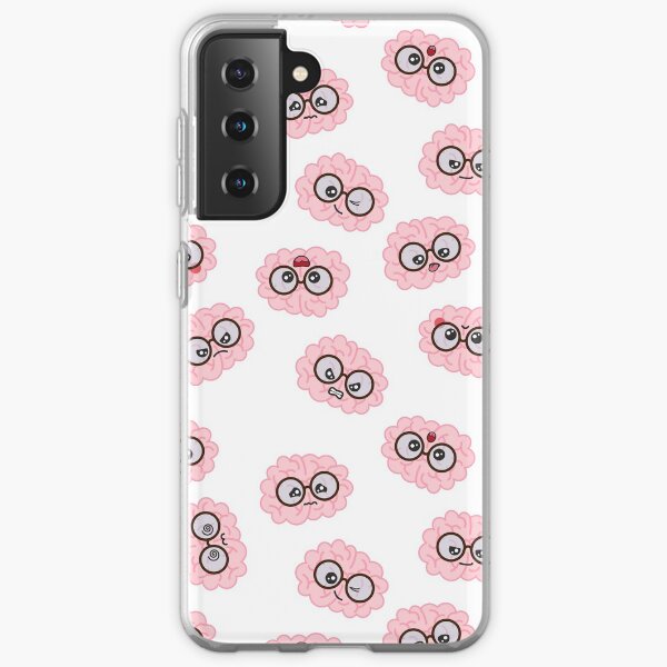 Brains funny emoticon pattern Samsung Galaxy Soft Case