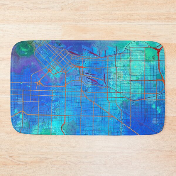 Item preview, Vancouver Canada Street Map Blue Lagoon designed and sold by IvonDesign.