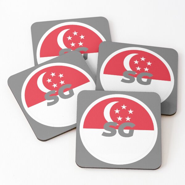 Aperçu de l'œuvre Singapour | Drapeau rond avec code de pays créée et vendue par CarlosAlberto.