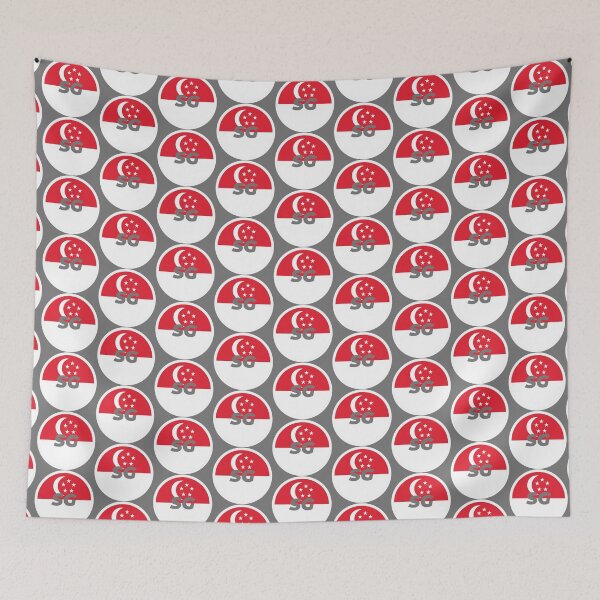 Item preview, Singapore | Round Flag With Country Code designed and sold by CarlosAlberto.
